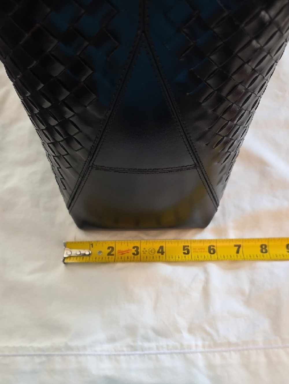 Aspinal Of London Black Patent Woven Leather London Tote Bag - Picture 8 of 10